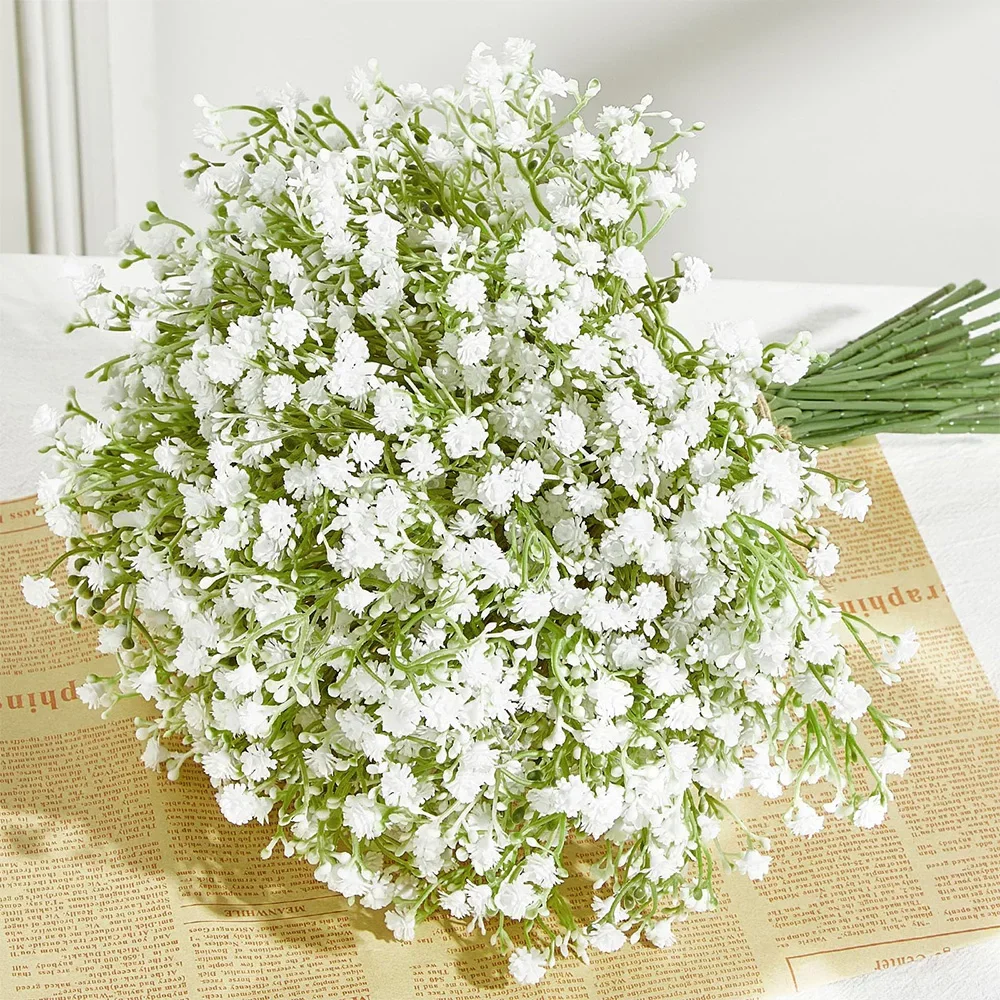10/15pcs Artificial Flowers Baby Breath Flower Fake Gypsophila for Wedding Party Home Decoration Floral Bouquets DIY Accessories thumbnail 2