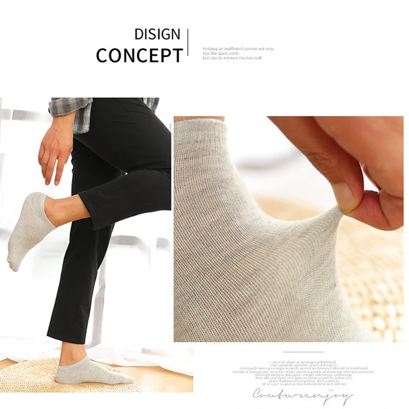 10/20/30Pairs Men's Socks Ankle Socks White Black Breathable Comfy Sweat-absorbing Boat Socks Unisex Casual Solid Short Socks thumbnail 3