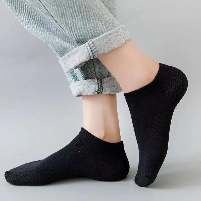 10/20/30Pairs Men's Socks Ankle Socks White Black Breathable Comfy Sweat-absorbing Boat Socks Unisex Casual Solid Short Socks thumbnail 6