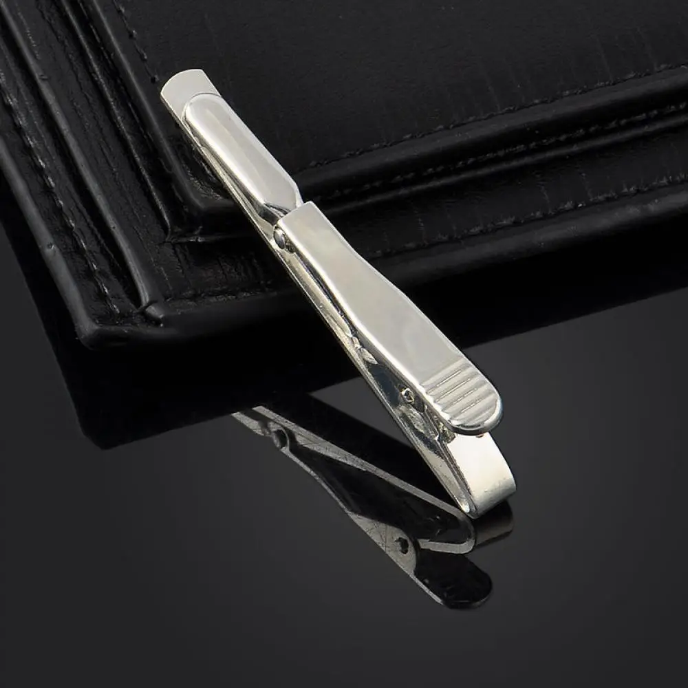 New Men Metal Silver Gold Simple Necktie Tie Bar Clasp Clip Clamp Pin Men Stainless Steel For Business Necktie Tie Clasps thumbnail 4