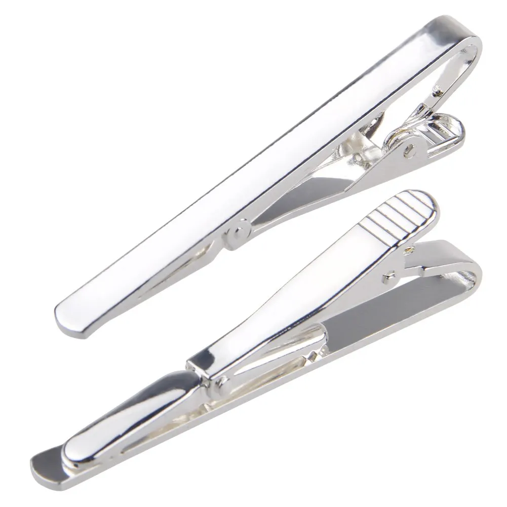 New Men Metal Silver Gold Simple Necktie Tie Bar Clasp Clip Clamp Pin Men Stainless Steel For Business Necktie Tie Clasps thumbnail 6