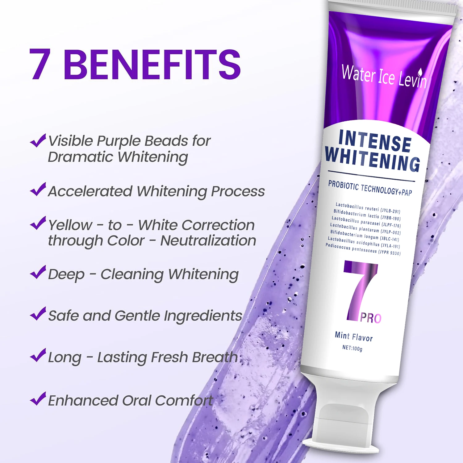 Probiotic Whitening Toothpaste - Helps Maintain Healthy Gums, Keeps Breath Fresh, Oral Care Set - Suitable for the Whole Family thumbnail 4
