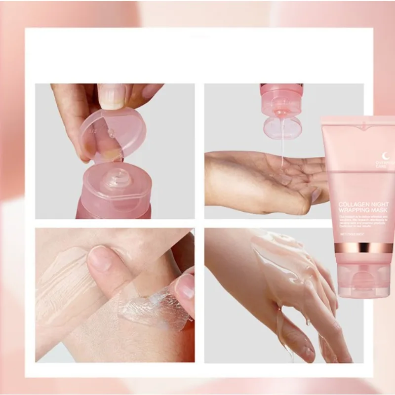 Collagen Peel-off Mask Night Wrapping Facial Mask Deeply Moisturizing Hydrating Firming Skin Facial Mask Daily Face Skin Care thumbnail 5