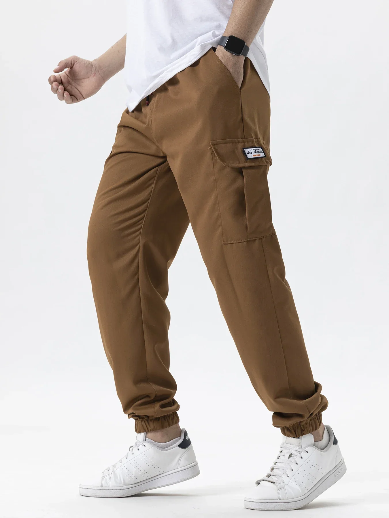 Men's Casual Cargo Sweatpants Spring/Autumn S-2XL Waist Drawstring Joggers Hiking Tactical Pants for Men with Pockets thumbnail 4