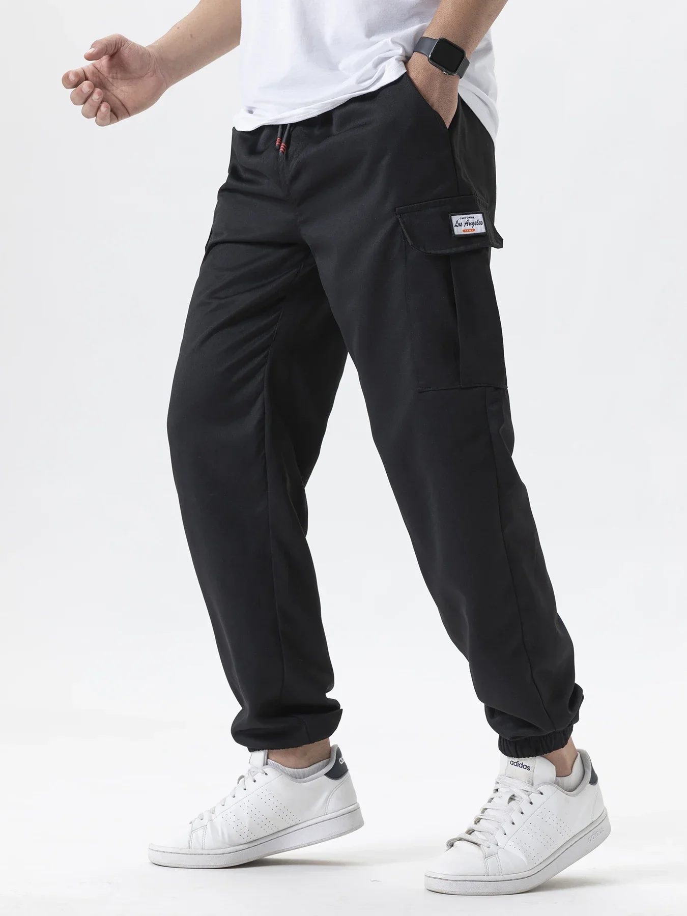 Men's Casual Cargo Sweatpants Spring/Autumn S-2XL Waist Drawstring Joggers Hiking Tactical Pants for Men with Pockets thumbnail 2