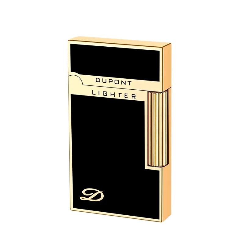 Steel Tone Grinding Wheel Open Flame Gas Lighter Side Slide Oblique Fire Metal Torch Lighter Cigarette Gift Men Gadget Birthday