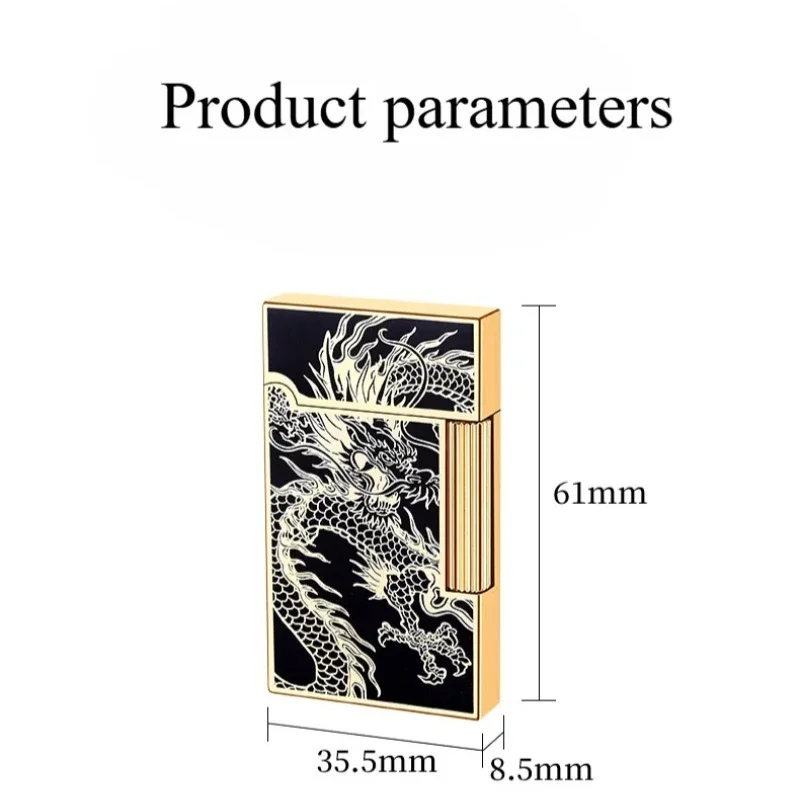 Steel Tone Grinding Wheel Open Flame Gas Lighter Side Slide Oblique Fire Metal Torch Lighter Cigarette Gift Men Gadget Birthday thumbnail 6