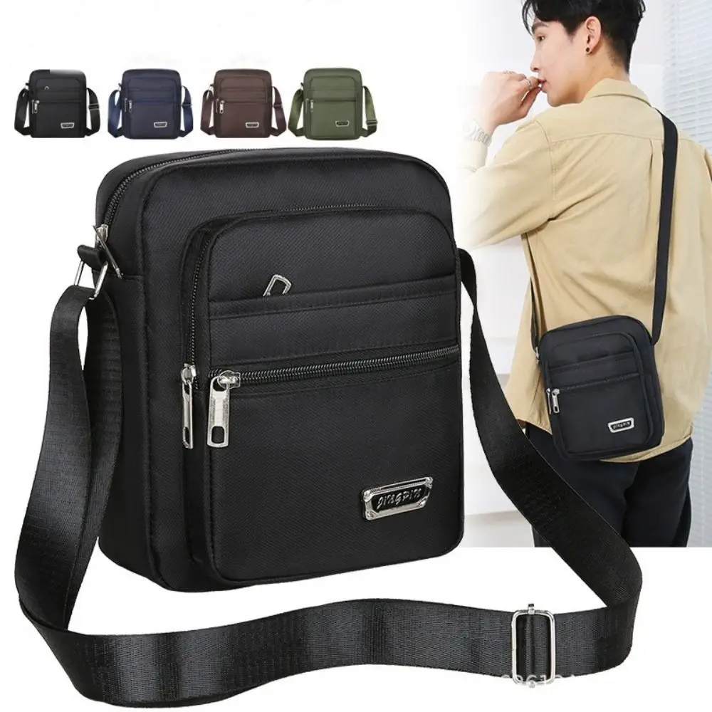 Men Crossbody Bags Male Nylon Shoulder Bags Boy Messenger Bags Man Handbags for Travel Casual Large Satchel Grey thumbnail 2