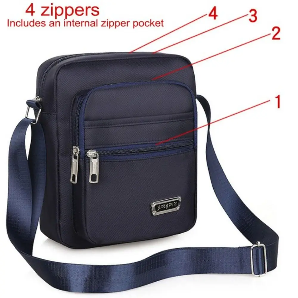 Men Crossbody Bags Male Nylon Shoulder Bags Boy Messenger Bags Man Handbags for Travel Casual Large Satchel Grey thumbnail 5