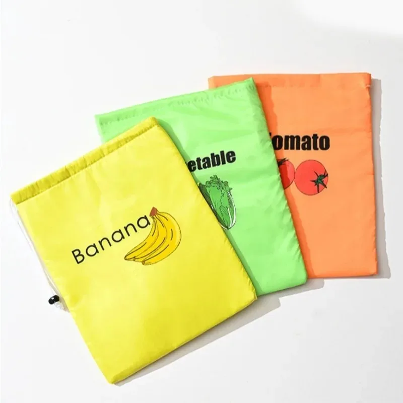 ‌"Insulated Fresh-Keeper Bag - Reusable Storage Organizer for Bananas, Lettuce & Vegetables (Drawstring Closure)" thumbnail 2