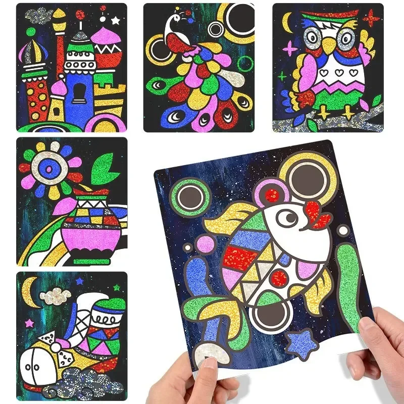 Magic Painting 12Pcs DIY Cartoon Crafts for Arts & Crafts Children Creative Drawing Educational Learning Coloring Book Set thumbnail 2