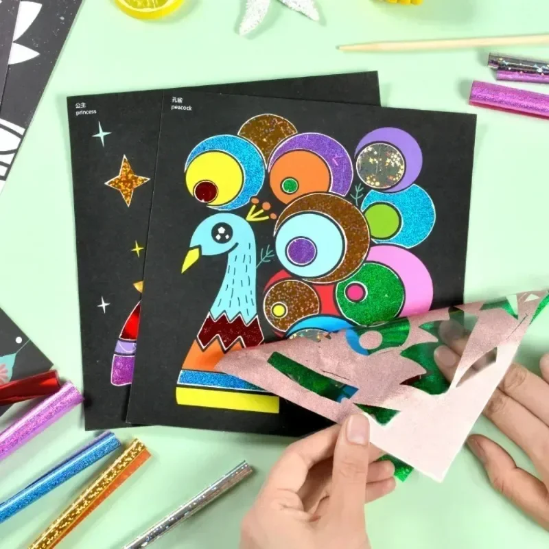 Magic Painting 12Pcs DIY Cartoon Crafts for Arts & Crafts Children Creative Drawing Educational Learning Coloring Book Set thumbnail 5