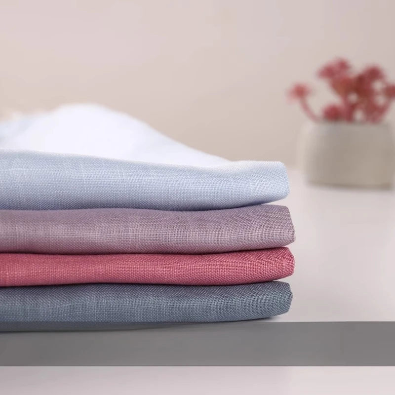 100% Pure Linen Ramie Summer Dress Natural Breathable Eco-Friendly Fabric for Women by the meter Minimalist thumbnail 3