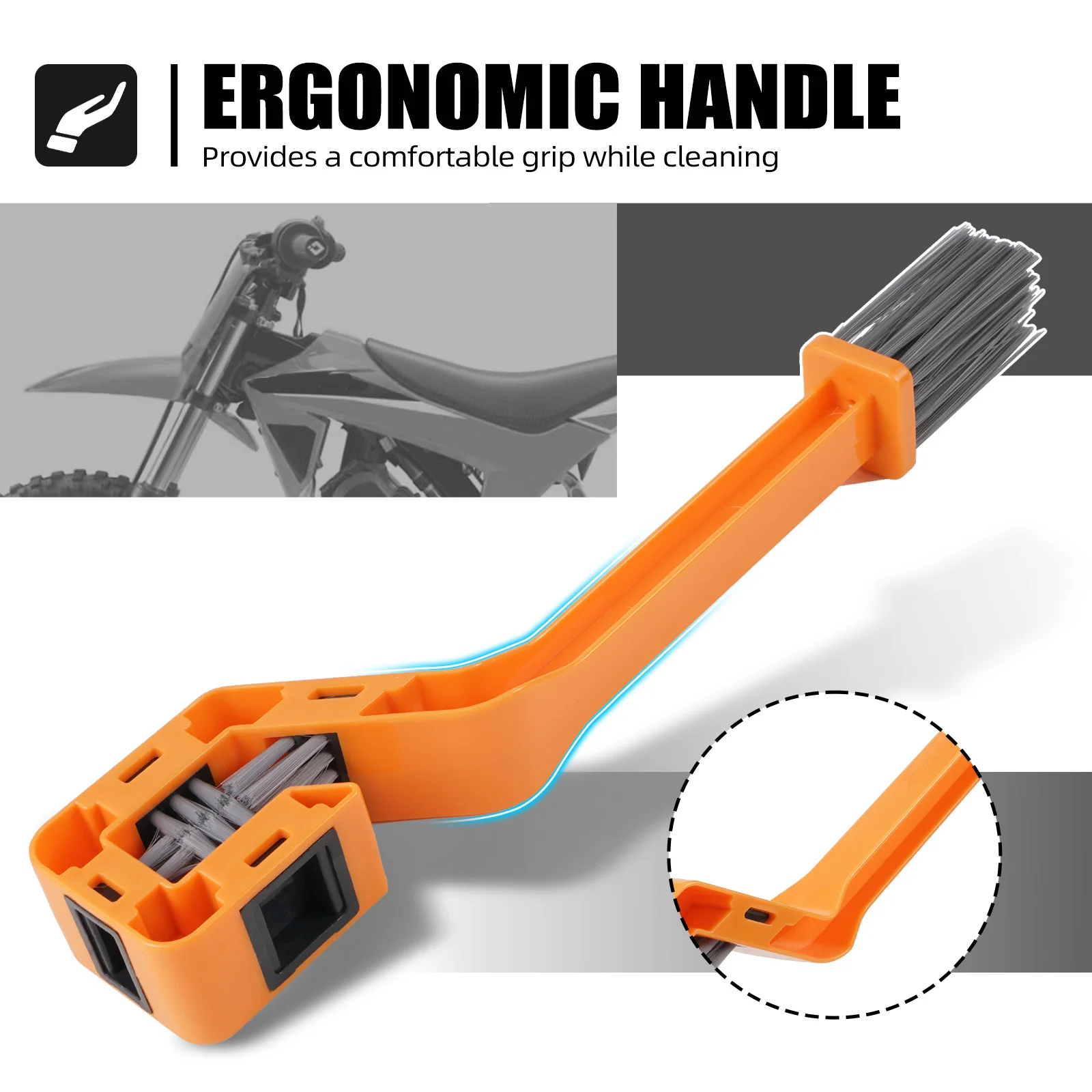 Gear Chain Cleaning Brush Tool For KTM EXC 300 For Husqvarna TE 300 GasGas EC Beta RR 300 Honda Yamaha Suzuki Kawasaki Sherco thumbnail 2
