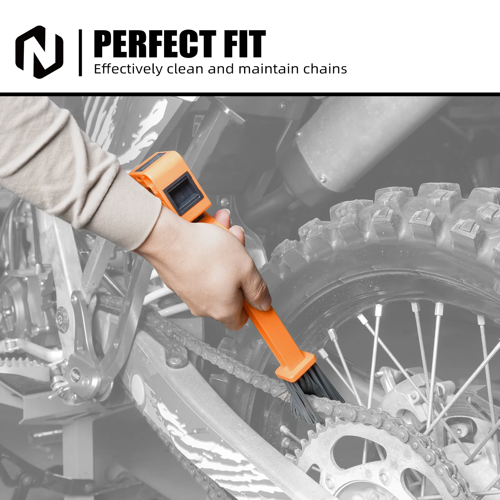 Gear Chain Cleaning Brush Tool For KTM EXC 300 For Husqvarna TE 300 GasGas EC Beta RR 300 Honda Yamaha Suzuki Kawasaki Sherco thumbnail 6
