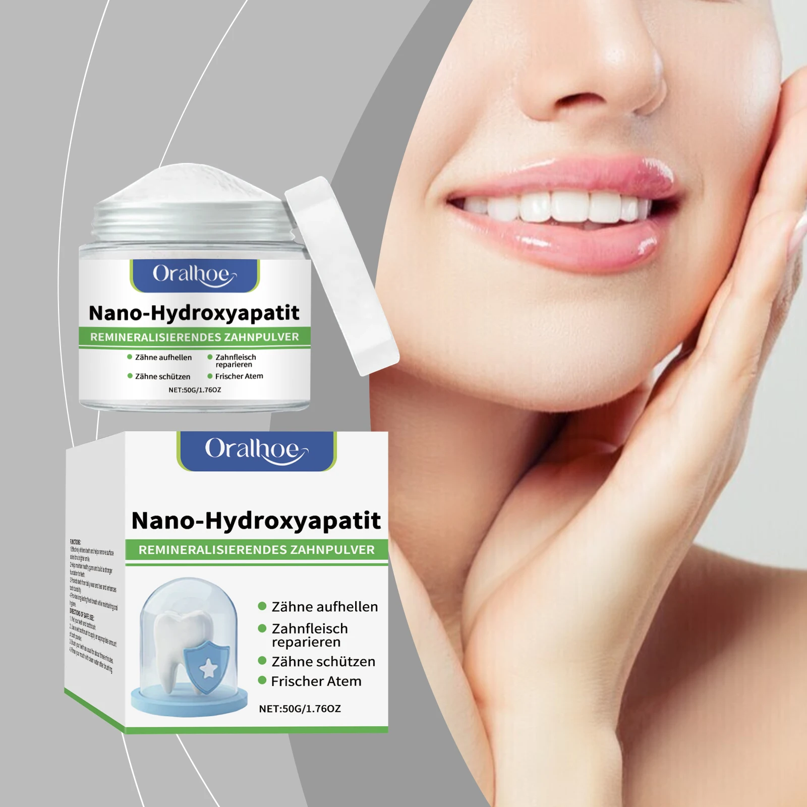 Hydroxyapatite Teeth Powder Dental Calculus Remover Remove Stain Oral Clean Improve Bad Breath Gum Repair Brightening Tooth Care thumbnail 3