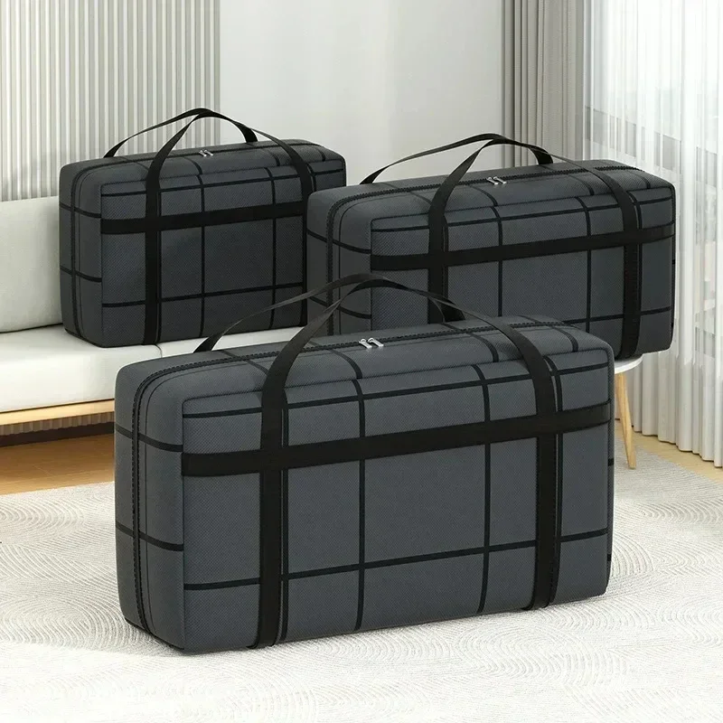 1pc Large-capacity Hand-held Clothes Storage Bag Foldable Dust-proof Non-woven Fabric Packing Bags Bedroom Wardrobe Organizer thumbnail 2