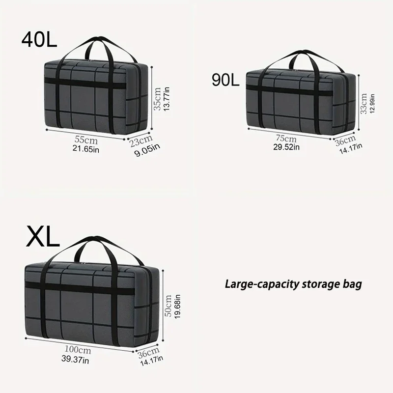 1pc Large-capacity Hand-held Clothes Storage Bag Foldable Dust-proof Non-woven Fabric Packing Bags Bedroom Wardrobe Organizer thumbnail 6