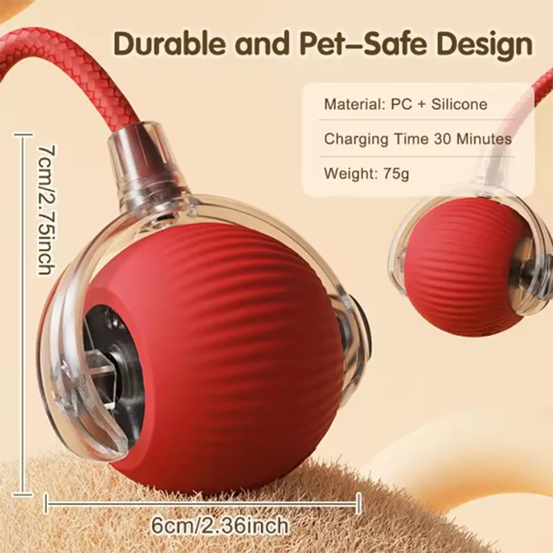 Hot Dog toys are automatically teasing cat balls and self-exciting cat sticks and ticks and resistant to wear and bite pet toys thumbnail 6