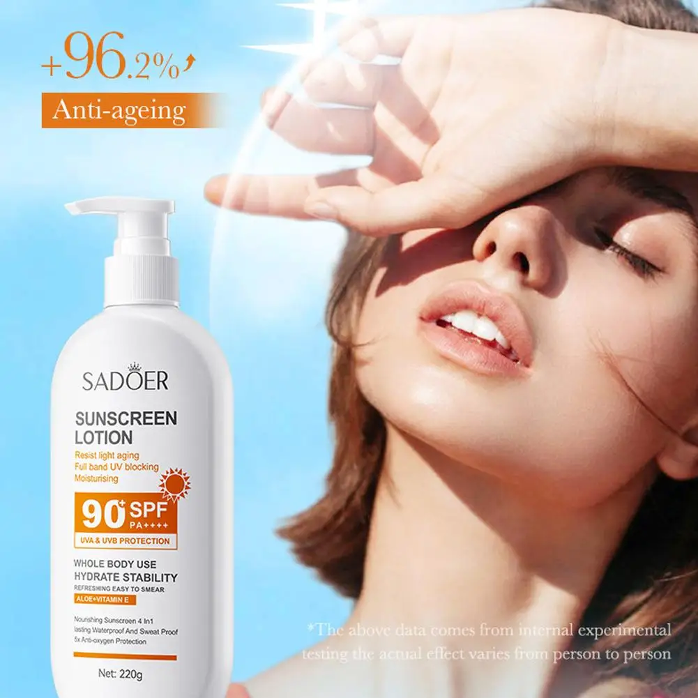 SPF90 PA+++ UVA/UVB sun protection for whole body Anti-aging Refreshing Sunscreen Aloe vitamin E UV Protection sun block thumbnail 2