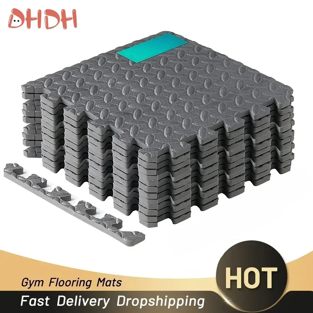 4~20Pcs Puzzle Fitness Mat, Eva Interlocking Foam Floor Tiles for Home Gym, Home Gym Equipment Mat, Non-Slip Floor Mat for Kids