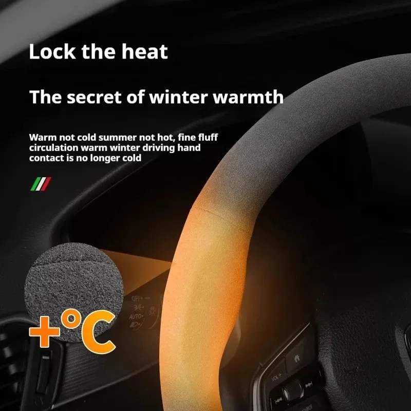 Car Suede Anti-slip Steering Wheel Cover For Ford Mondeo Focus Raptor Puma Edge Explorer Ecosport Ranger F150 Kuga Fiesta Fusion thumbnail 3