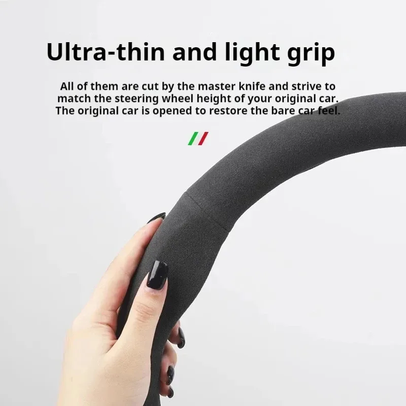 Car Suede Anti-slip Steering Wheel Cover For Ford Mondeo Focus Raptor Puma Edge Explorer Ecosport Ranger F150 Kuga Fiesta Fusion thumbnail 2