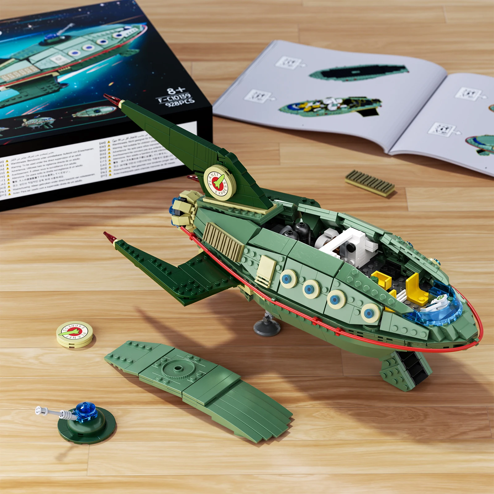 Back Future Planet Express Ship Building Blocks Kit Spaceship Toys Bricks Model Home Decoration Gifts for Fans Kids(928 PCS) thumbnail 6