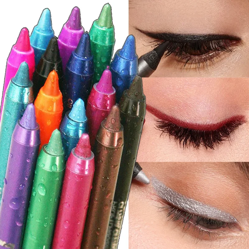 Long-lasting Glitter Eyeliner Pencil Waterproof High Pigment Green Brown Smooth Eyeshadow Eyeliner Pen Women Fashion Eye Makeup thumbnail 2