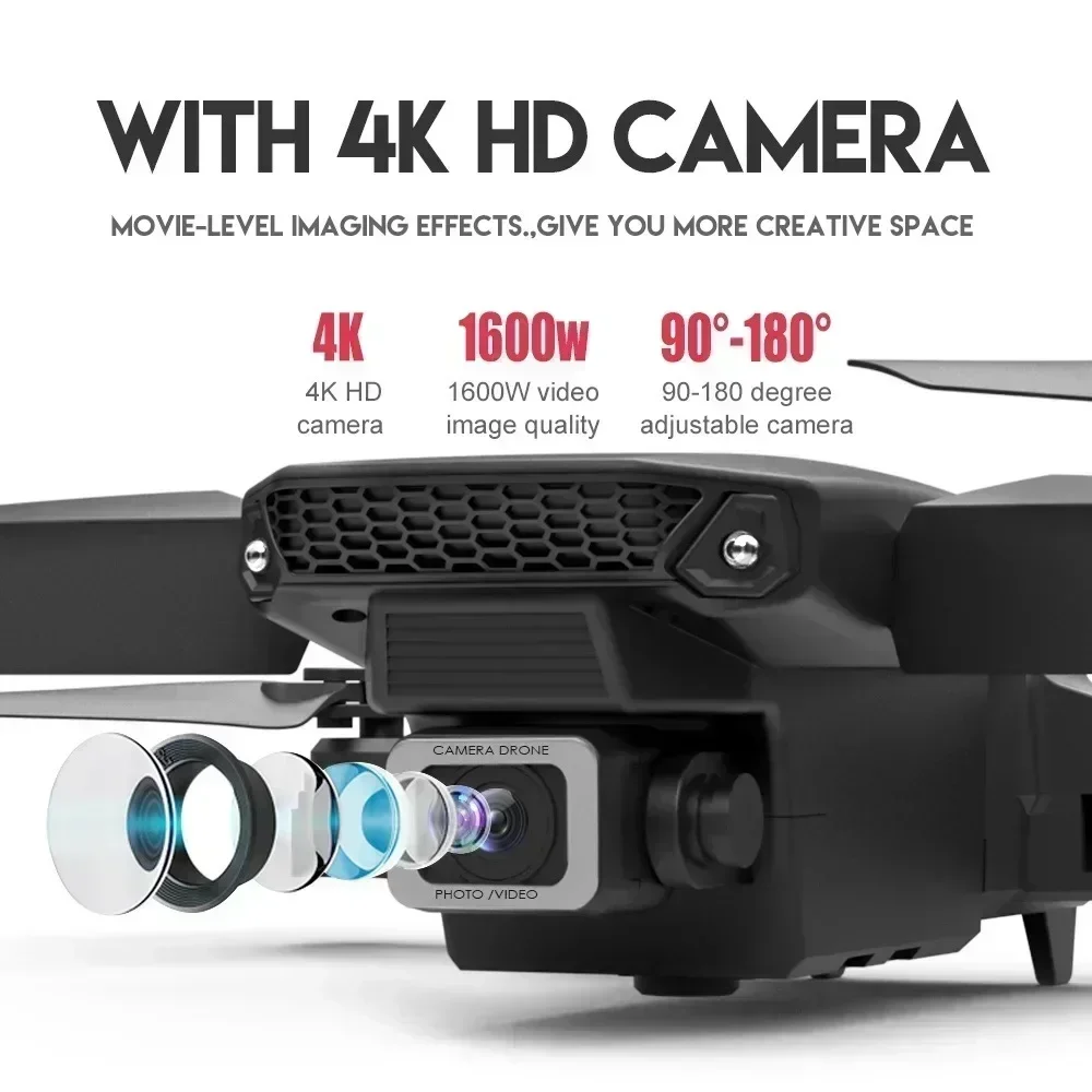 2024 E88Pro 4K RC Drone With 1080P Wide Angle HD Camera Foldable Helicopter WIFI FPV Height Hold Professional Gift Toy thumbnail 3