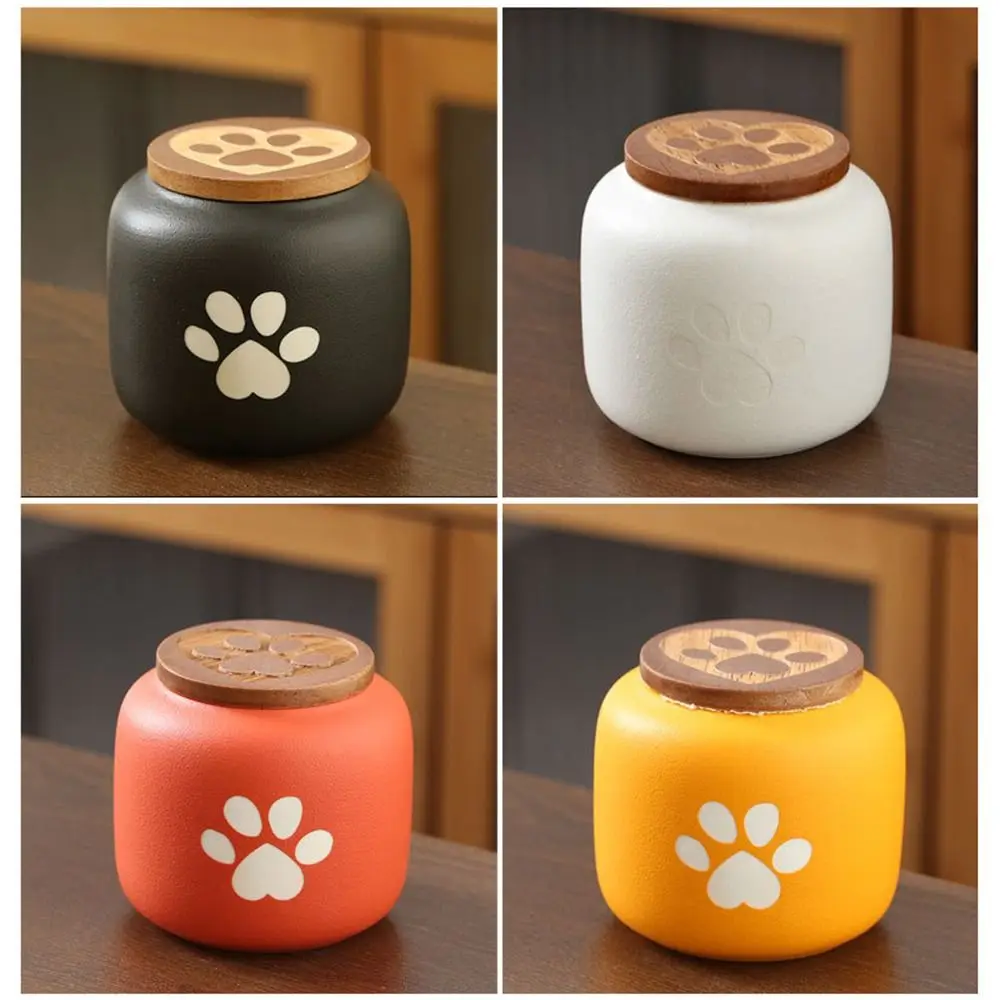 Ceramic Pet Ashes Storage Box Cute Memorials Funeral Urn for Pets Moisture Proof with Lid Memento Burial Holder For Pet Ashes