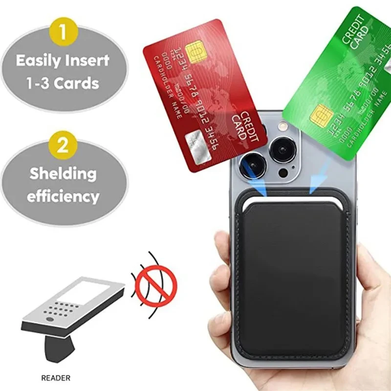 Mobile phone Leather Wallet Case For iPhone 14 13 12 Card Holder with 15 Pro Max MagSafe Magnet Wallet Leather Compatible thumbnail 5