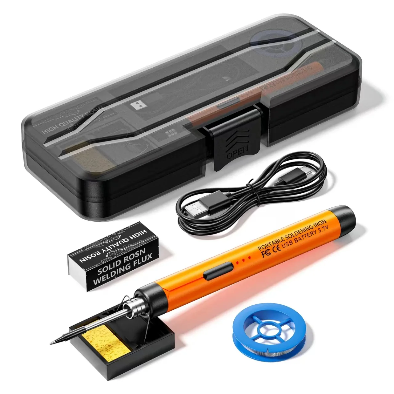 USB Wireless  Digital Electric Soldering Iron Kit  Cordless Adjustable Temperature 300-450℃ Smart Welding Solder Tool thumbnail 6