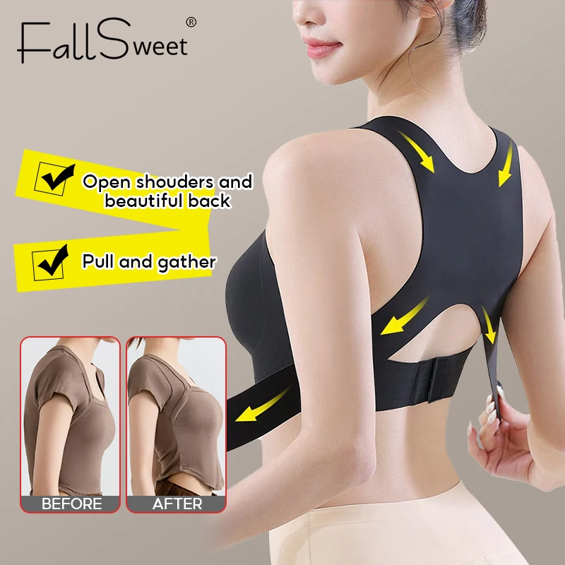 FallSweet Wireless Posture Correction Bra for Women Seamless Push Up Bralette with Cross Back Support for Daily Shaping Lingerie thumbnail 2