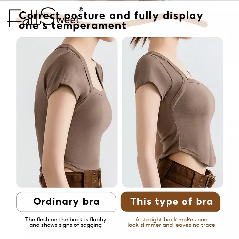 FallSweet Wireless Posture Correction Bra for Women Seamless Push Up Bralette with Cross Back Support for Daily Shaping Lingerie thumbnail 4