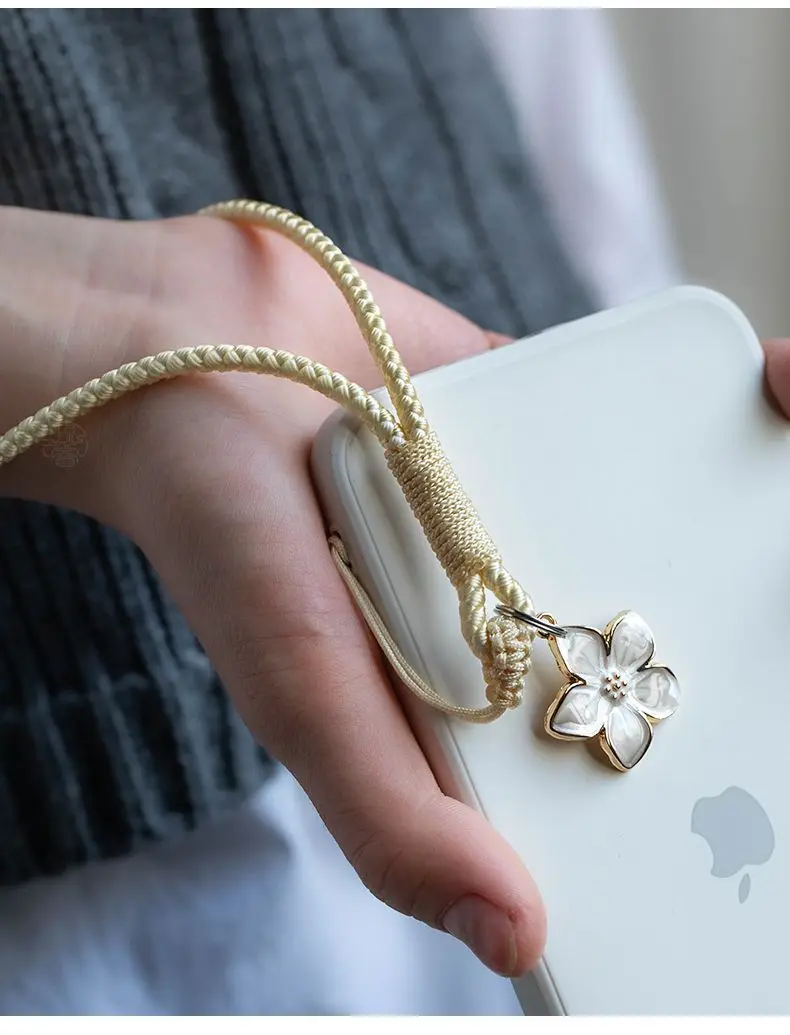 Small Flower Phone Strap Phone Wrist Strap for USB ID Card Keychain for IPhone Huawei Samsung Xiaomi Universal Phone Accessories thumbnail 5