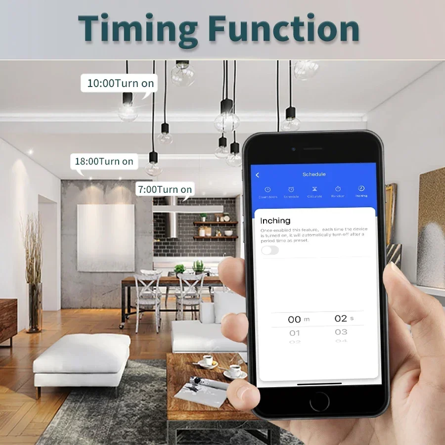 Tuya Smart WiFi Switch RF 433MHz Wireless Panel Switch 1/2/3Gang Smart Life APP Voice Control Alexa Google Home DIY LED Lighting thumbnail 5