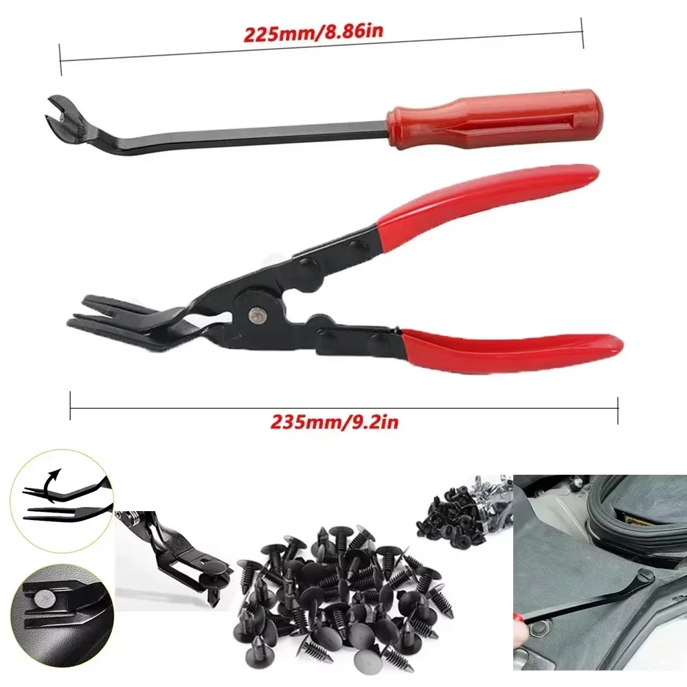 Car Clip Removal Pliers Tools Auto Body Panel Door Fastener Push Pin Trim Removal Tool Kit Automotive Pry Tool Repair Set thumbnail 4