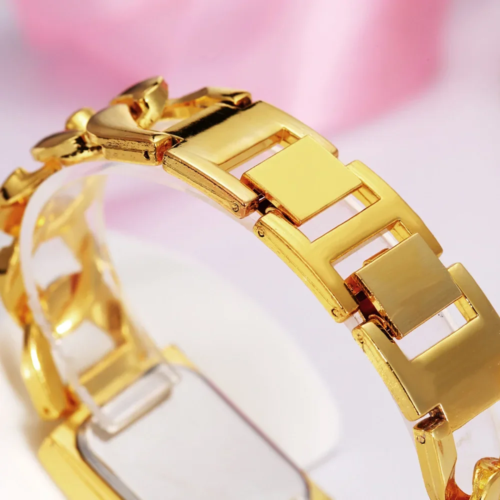 Luxury Women's Watch Fashion Elegant Style Ladies Watch Metal Square Trendy Quartz Watch for Women Bracelet Wristwatch Clock thumbnail 5