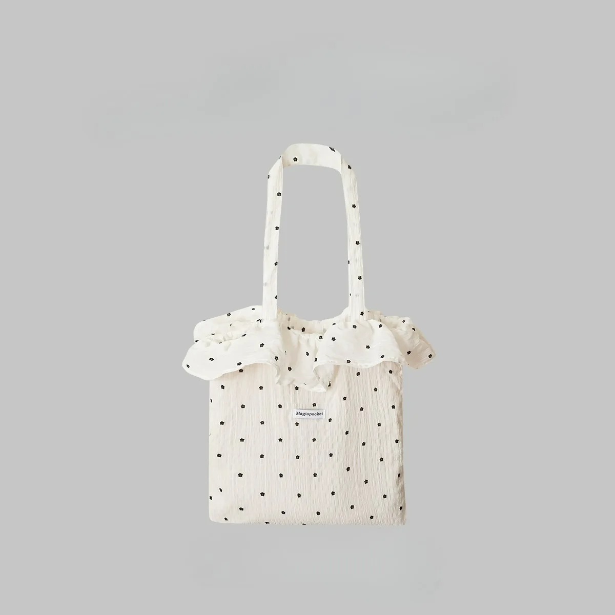 All-match Wave Point Chiffon Shoulder Bag Large Capacity Fairy Mesh Handbag Commuting Bag Korean Style Tote Bag Women thumbnail 5