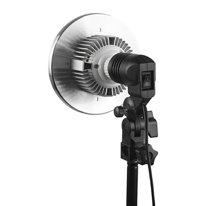 Y19A Light Lamp Photo Studio E27 AC Socket Photography 1.8M Cable Cord Bulb Stand With Umbrella Holder Bulb Mount US Plug thumbnail 4
