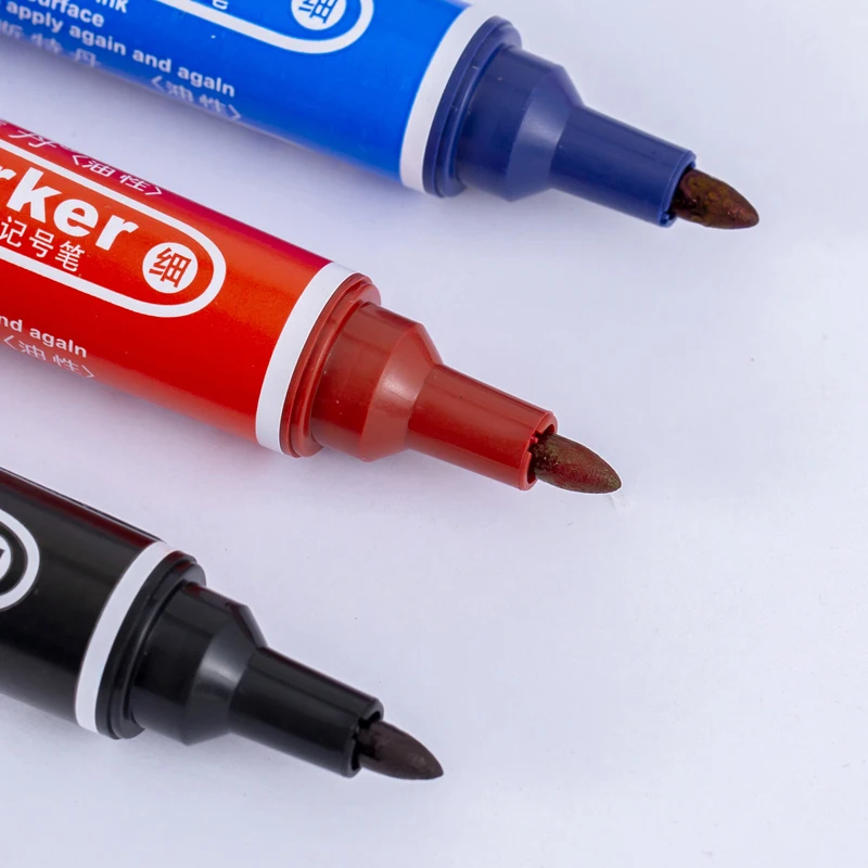 Double-Ended Oil-Based Markers,Large-Tip Pen Refillable High-Capacity Logistics Marker, 6mm-1mm Nib,Quick-Drying,Non-Erasable thumbnail 4