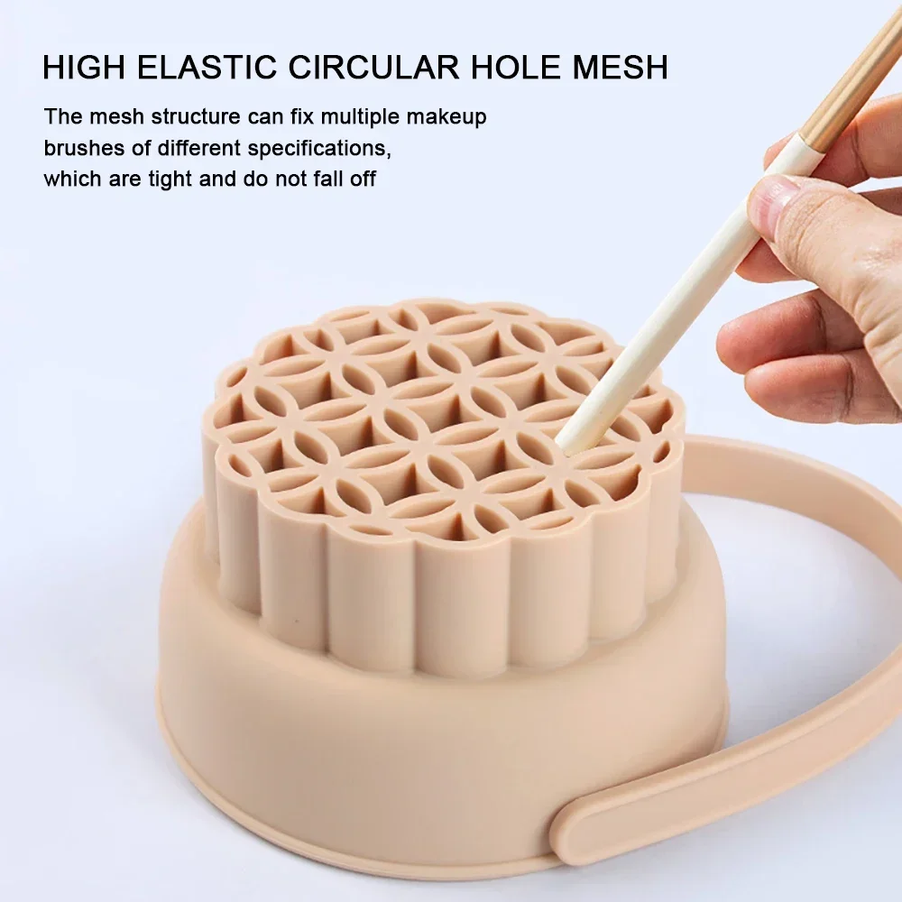1PCS Silicone Washing Bowl Makeup Brush Cleaning Box Make-up Egg Drying Tool Set Powder Puff Washer Sponge Storage Artifact thumbnail 4
