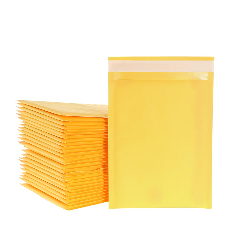 100PCS/Lot Kraft Paper Bubble Envelopes Bags Different Specifications Mailers Padded Shipping Envelope With Bubble Mailing Bag thumbnail 2