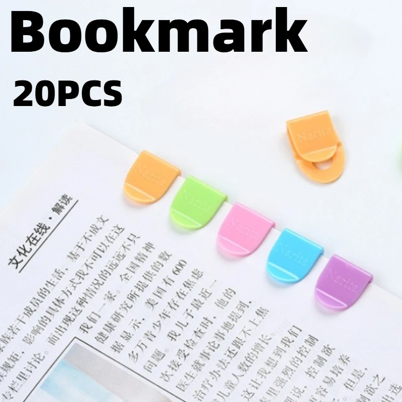 20Pcs Paper Clips Documents Bookmarks File Index Page Holder Colorful Bookmark Page Clips Book Page Corner Binder Clip