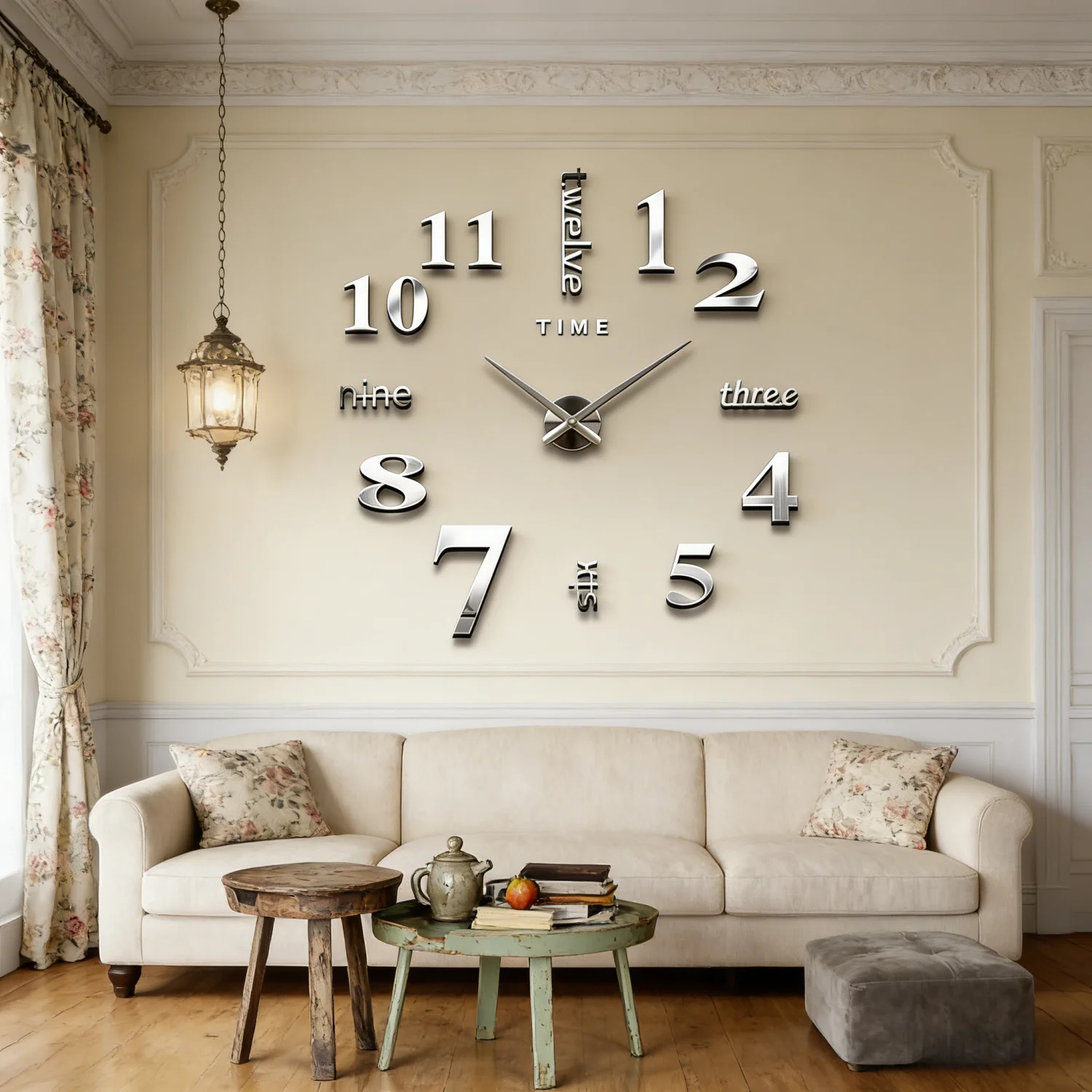 NEW Modern Design Large Wall Clock 3D DIY Quartz Clocks Fashion Watches Acrylic Mirror Stickers Living Room Home Decor Horloge thumbnail 3