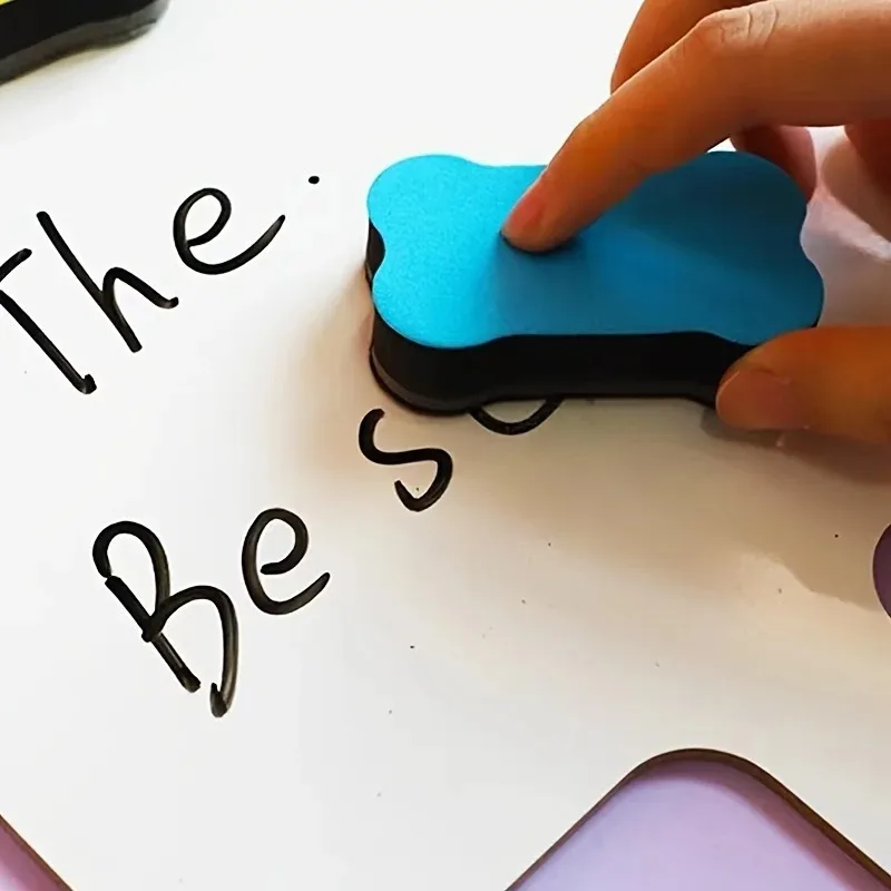 3pcs Magnetic Dry Erase Erasers White Board Erasers Drywipe Marker Cleaner School Office Supplies thumbnail 2