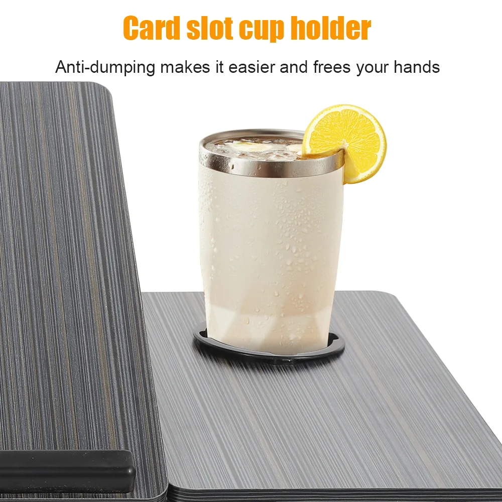 Multifunctional Lazy Table Portable Foldable Bed Table Height Adjustable Computer Desk with Cup Holder for Bed Office thumbnail 2