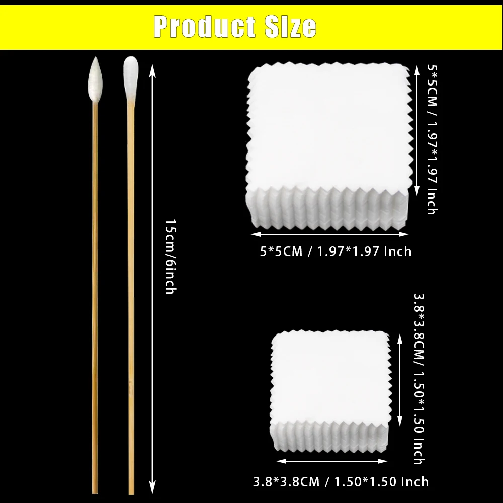 Gun Cleaning Patches Lint Free Gun Bore Chamber Cleaning Set 6 Inch Cotton Pointed Swabs Rifle Pistol Cleaning Supplies thumbnail 3
