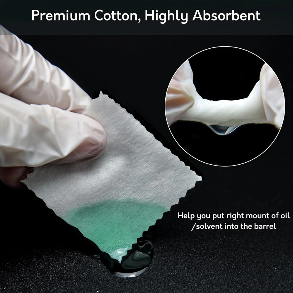 Gun Cleaning Patches Lint Free Gun Bore Chamber Cleaning Set 6 Inch Cotton Pointed Swabs Rifle Pistol Cleaning Supplies thumbnail 4